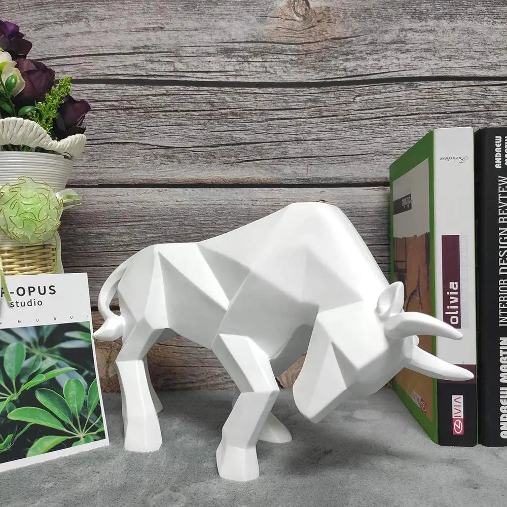 Avtoit | YuryFvna Modern Geometric Bull Statue, Ornament, Café, Bull Sculptures, Animal Figures, Abstract Hotel Home Decoration