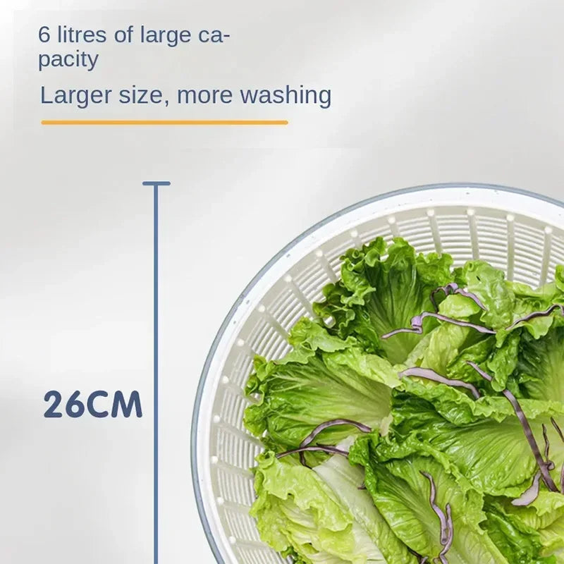Avtoit | Compact One-Hand Spin Salad Spinner Dryer Bowl