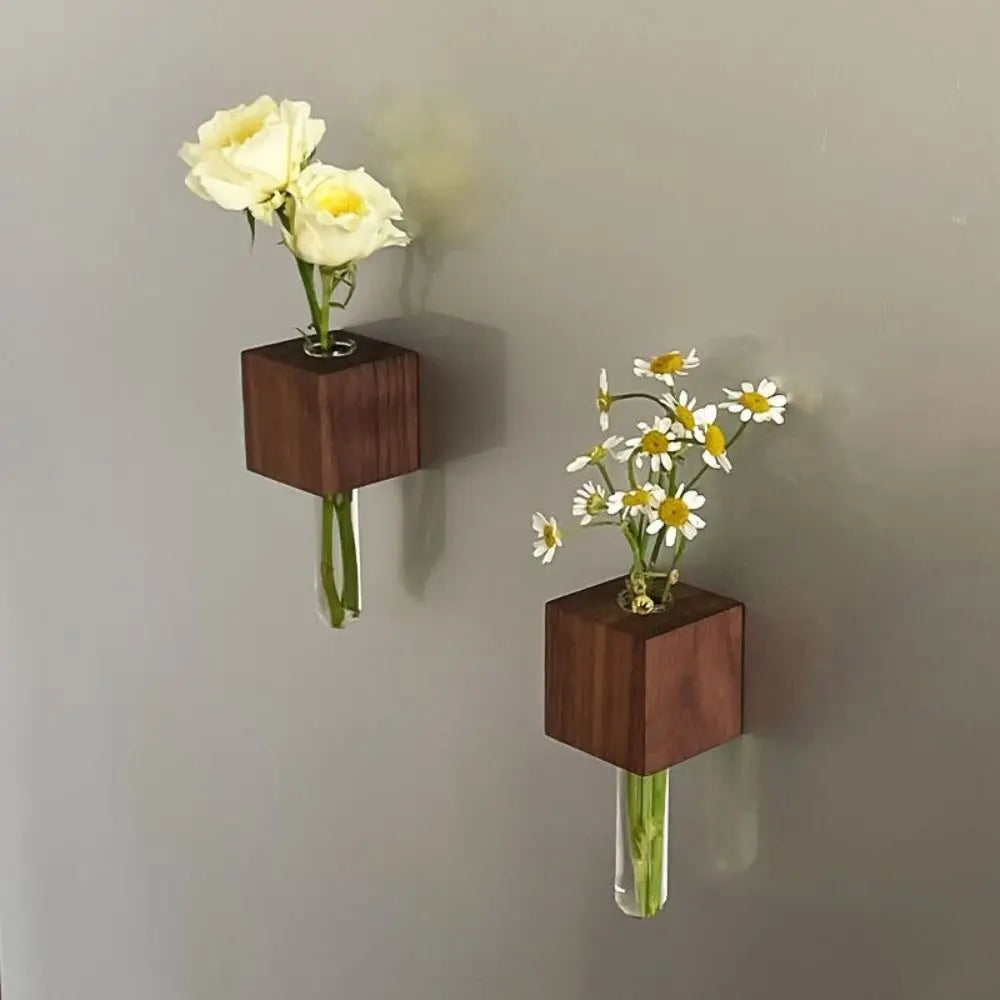 Avtoit | Wooden Magnetic Flower Tube Vase