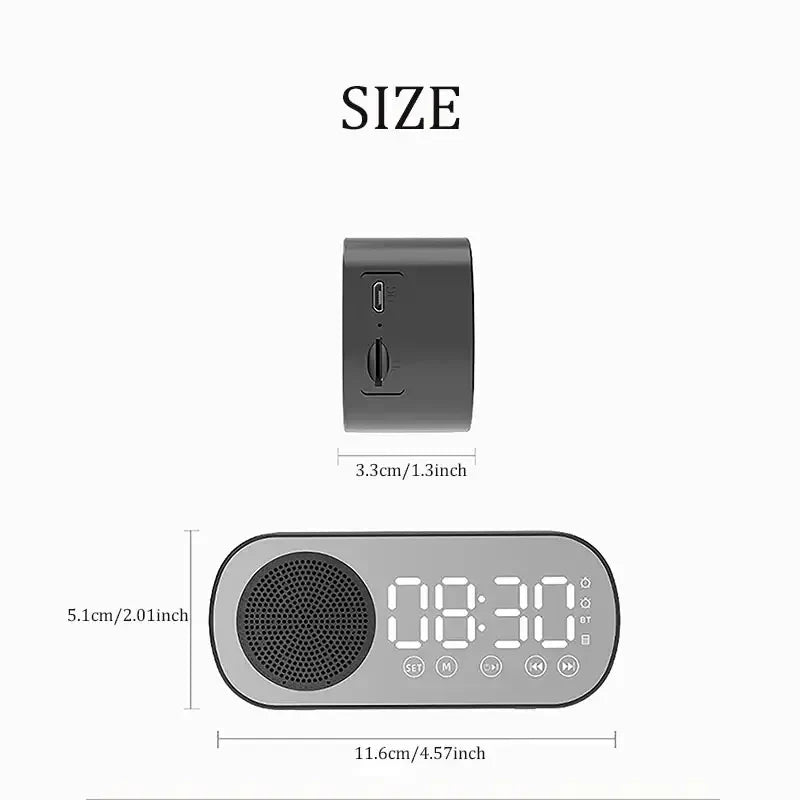 Avtoit | Digital Alarm Clock with Bluetooth Speaker & FM Radio