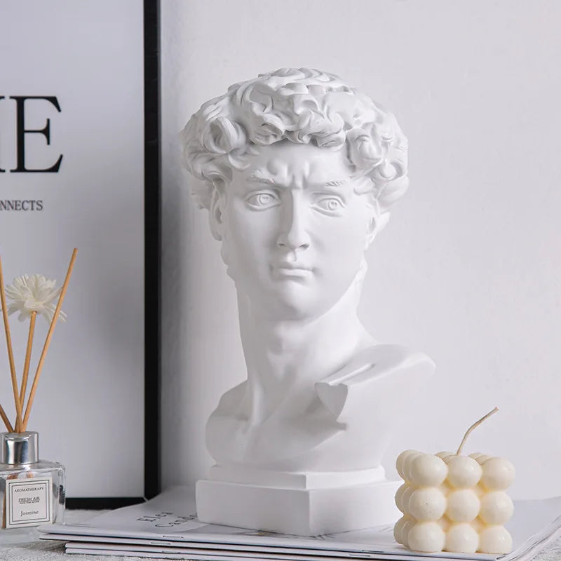 Avtoit | European Home Decor David Head Resin Statues Statues Home Decor Modern Abstract Art Bust Sculpture Art Sketch Practice