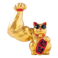Avtoit | Large hand, happy wealth, waving cat, gold-colored waving hand cat, home decoration, welcoming waving cat, sculpture, statue, decor, car ornament, shop gift