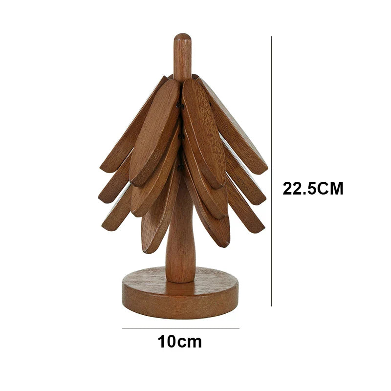 Avtoit | Wooden Tree Heat Resistant Coaster Set