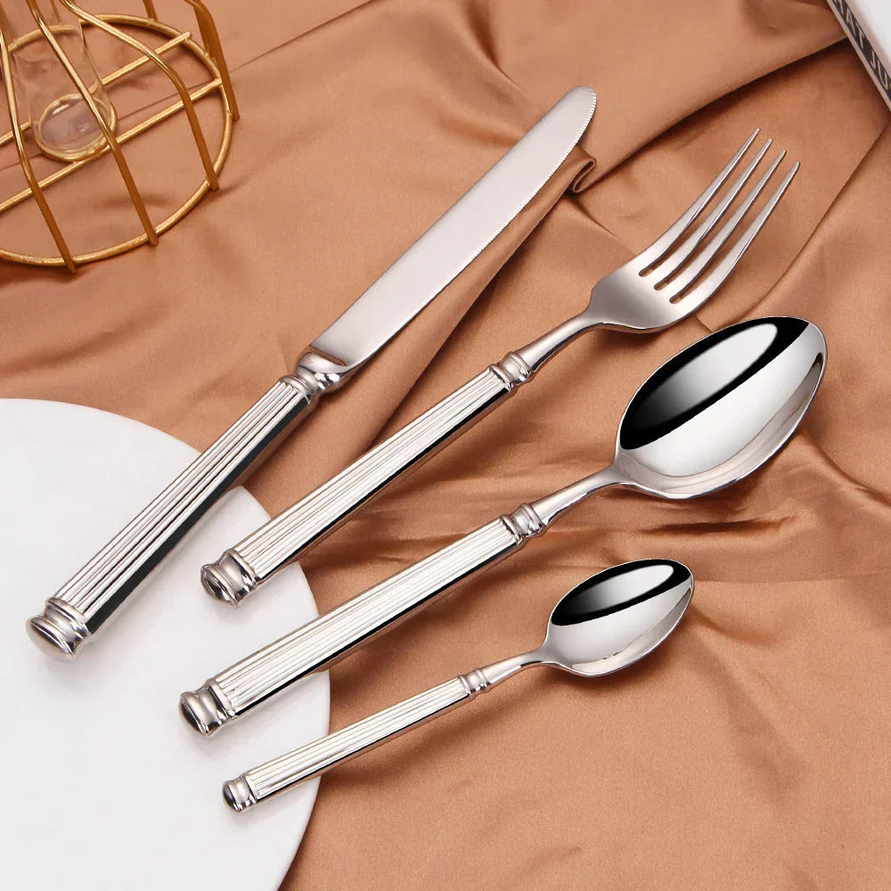 Avtoit | Premium Stainless Steel Cutlery Set – 304 Mirror Finish Silverware for Everyday & Formal Dining