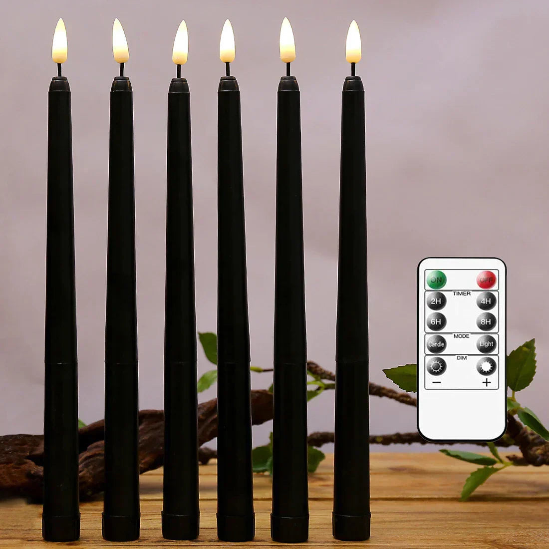 Avtoit | Black LED tealights without flame with remote control for an unforgettable atmosphere