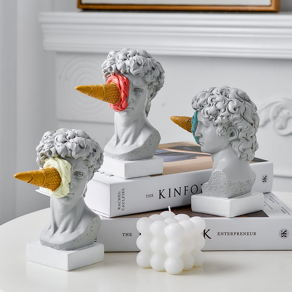 Avtoit | David Figurine with Ice Cream Home Decoration Sculpture