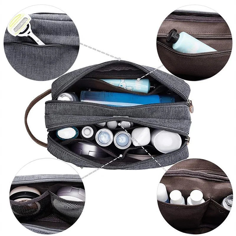 Avtoit | Traveluxe Culture & Cosmetic Bag | Water Repellent | Premium Leather Handle