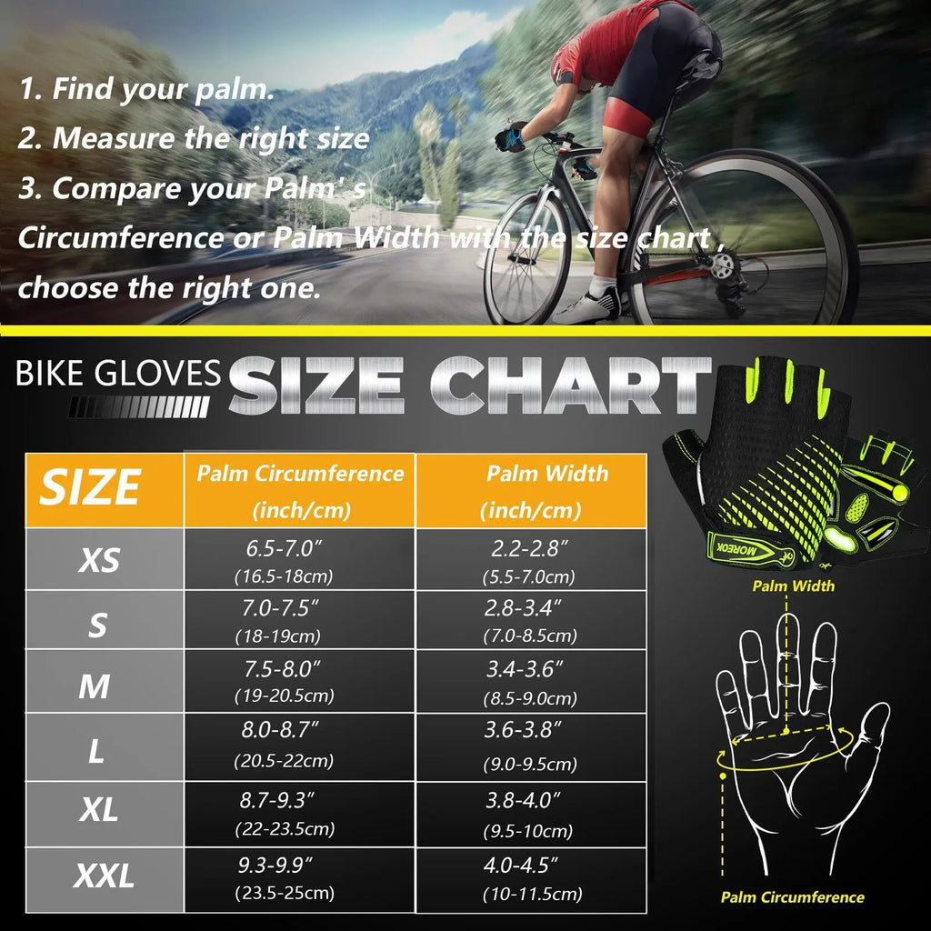 Avtoit | RideEase Half Finger Cycling Gloves – Shock Absorbing, Breathable & Anti-Slip Gloves