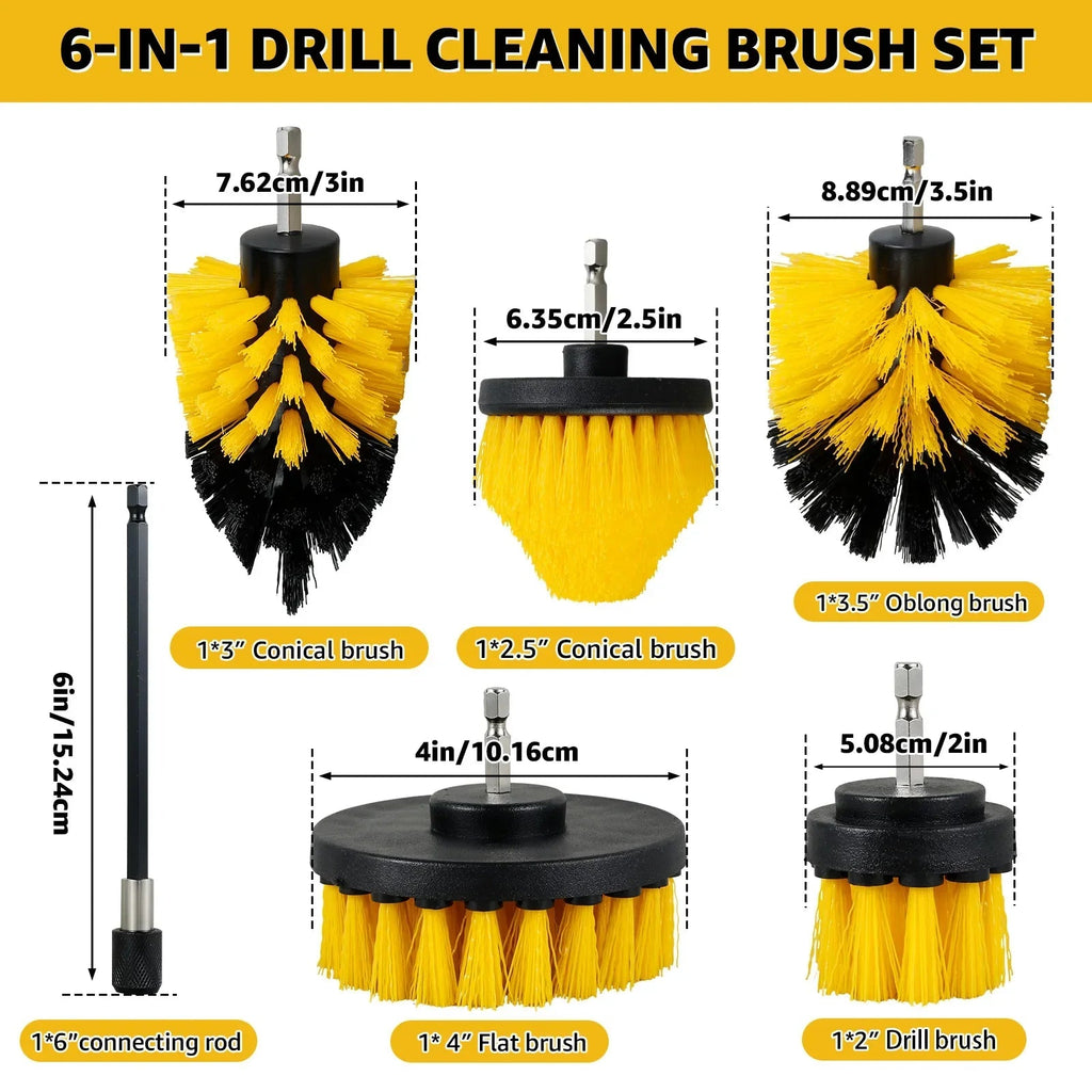 Avtoit | 5PCS Electric Drill Attachment Ultimate Cleaning Brush Kit