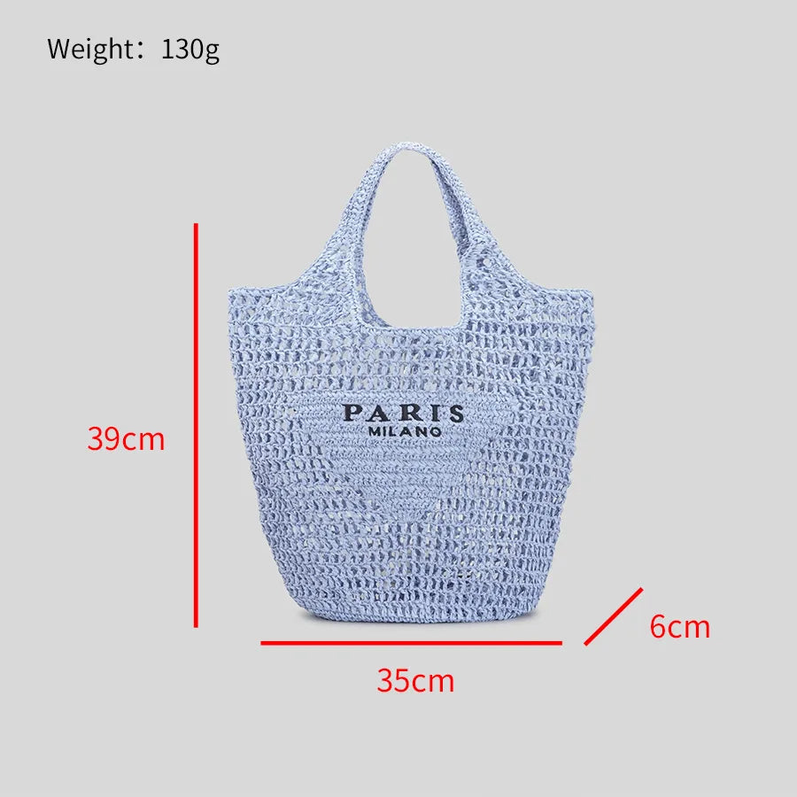 Avtoit | Net straw crochet beach bag