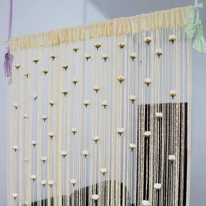 Avtoit | Floral Decorative Hanging Room Divider Curtain