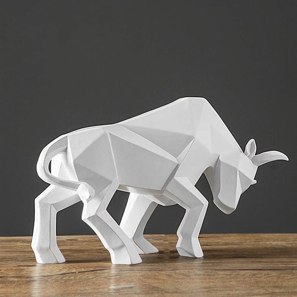 Avtoit | YuryFvna Modern Geometric Bull Statue, Ornament, Café, Bull Sculptures, Animal Figures, Abstract Hotel Home Decoration