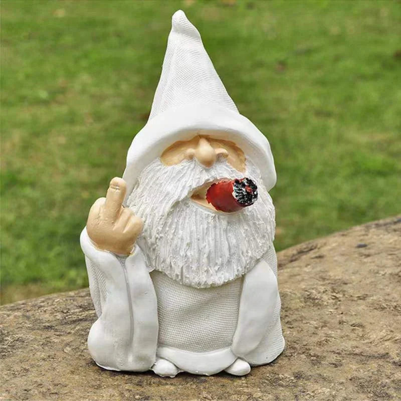 Avtoit | Angry Middle Finger Garden Gnome Decor