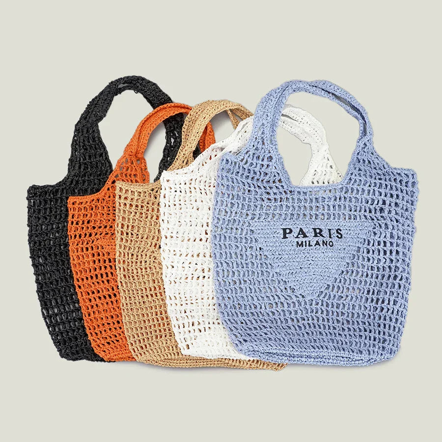 Avtoit | Net straw crochet beach bag