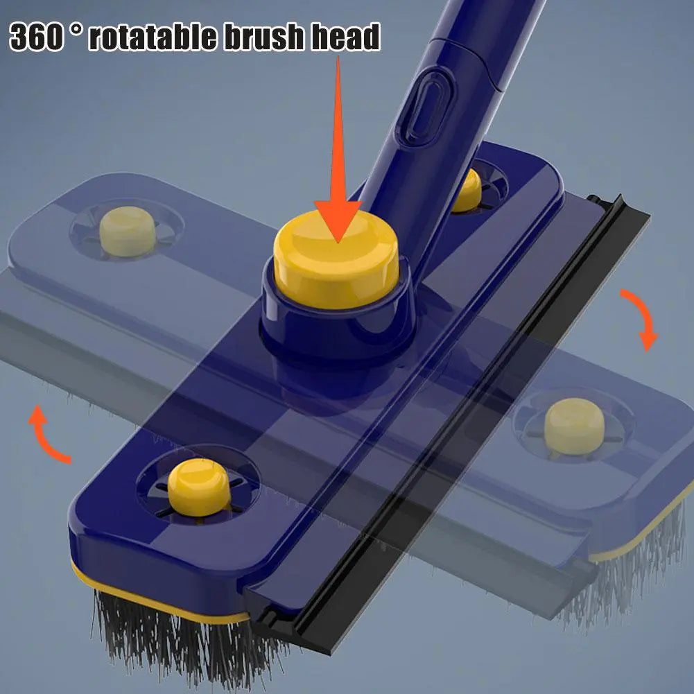 Avtoit | 2in1 V-Shaped Long Handle Floor Scrub Edge Cleaner Brush