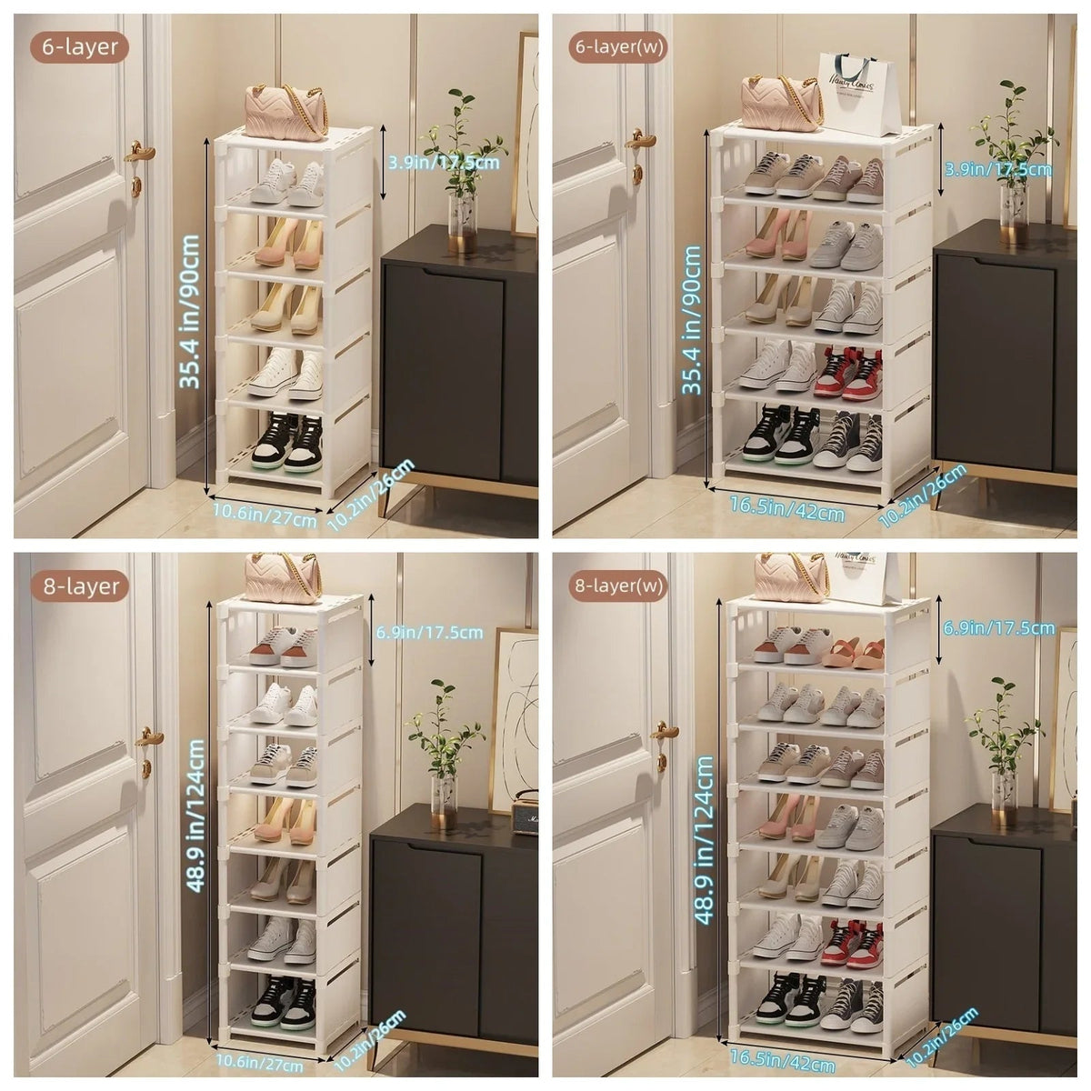 Avtoit | Space-Saving Metal Frame Shoe Rack with 6/8 Layers – Liora