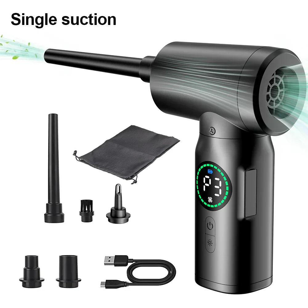 Avtoit | 2-in-1 Portable Vacuum Cleaner and Blower with Compressed Air and LED Light (7500mAh)