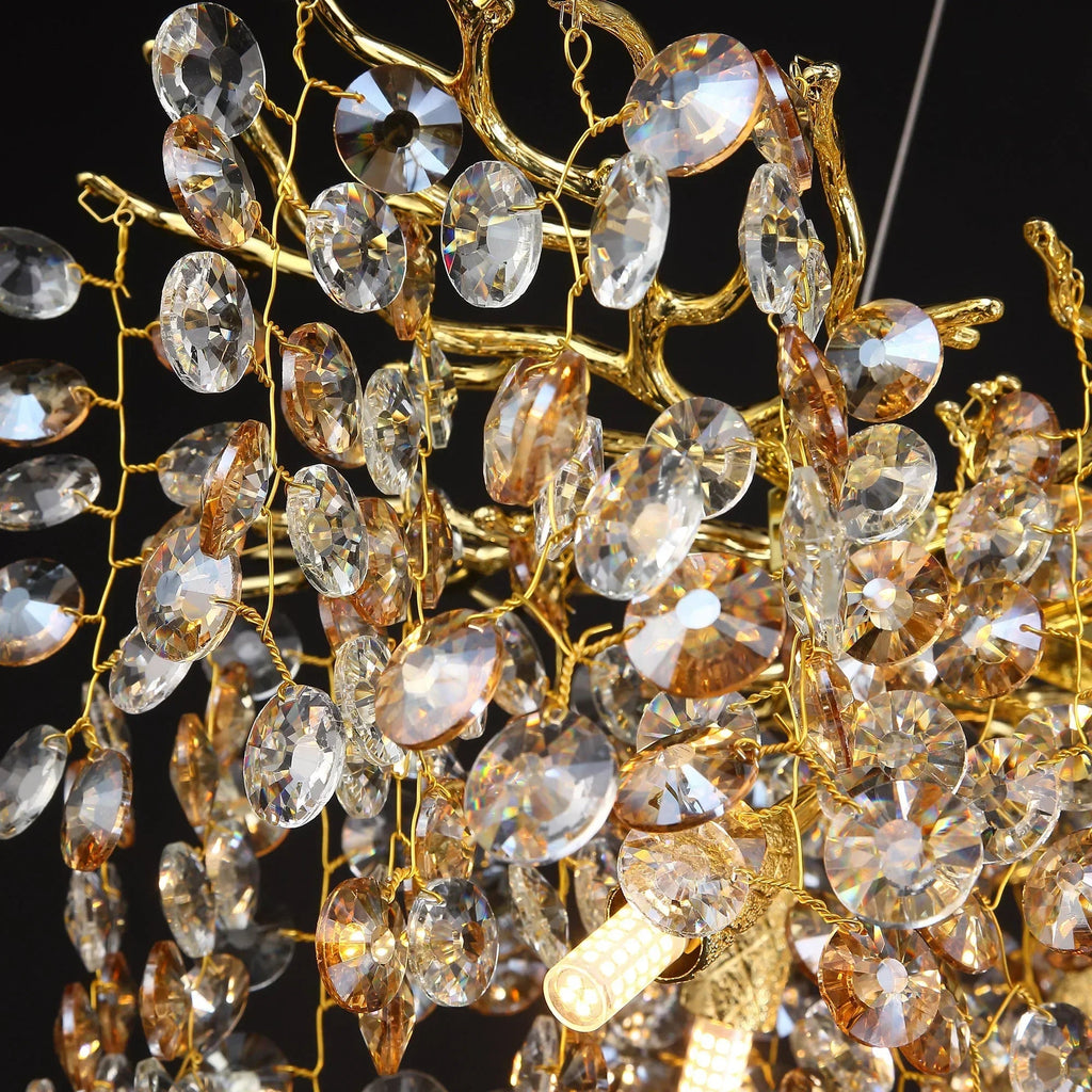 Avtoit | Long Crystal Pendant Chandelier | Nordic LED Island Light with Remote Control (G9)