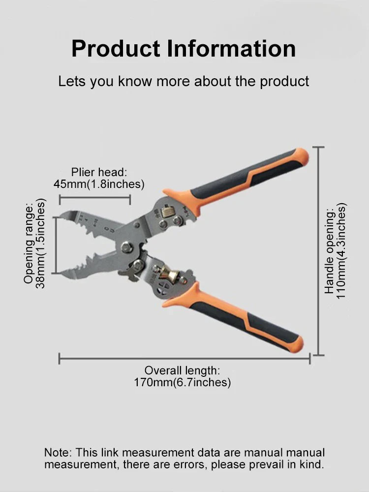 Avtoit | Heavy-Duty 10in1 Wire Cutter Stripping Pliers