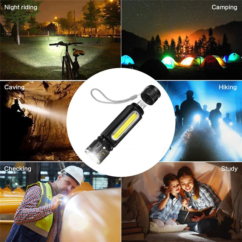 Avtoit | USB Rechargeable Magnetic Flashlight – LED Emergency Light with Magnet and Carry Strap