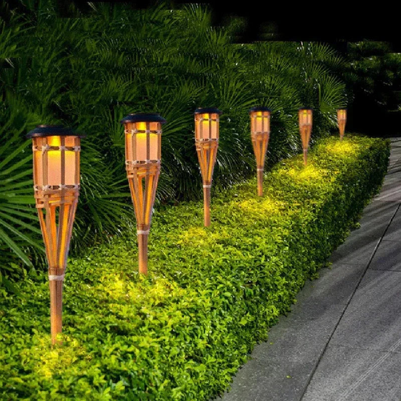 Avtoit | 5-Piece Solar Torch Light Set – Flame Effect LED Garden Lights | Solar Powered & Weatherproof Outdoor Lighting