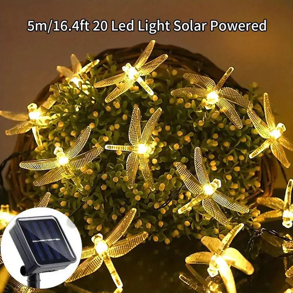 Avtoit | Solithia Dragonfly Light String | Solar | 8 Modes | IP65 Weatherproof | 5m 20 LEDs