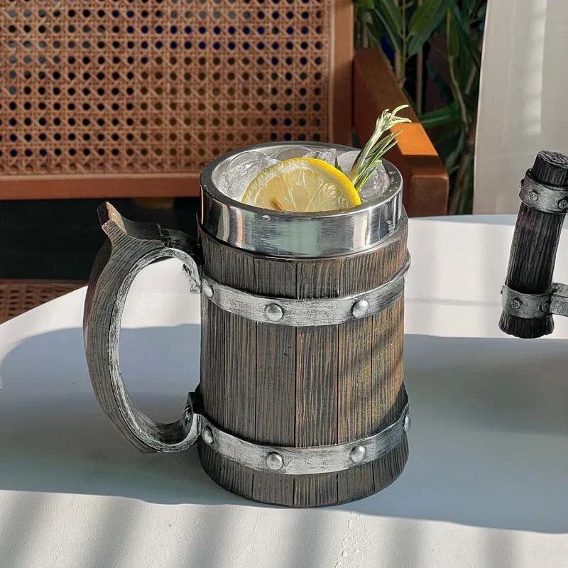 Avtoit | 3D Viking-Style Wooden Mug