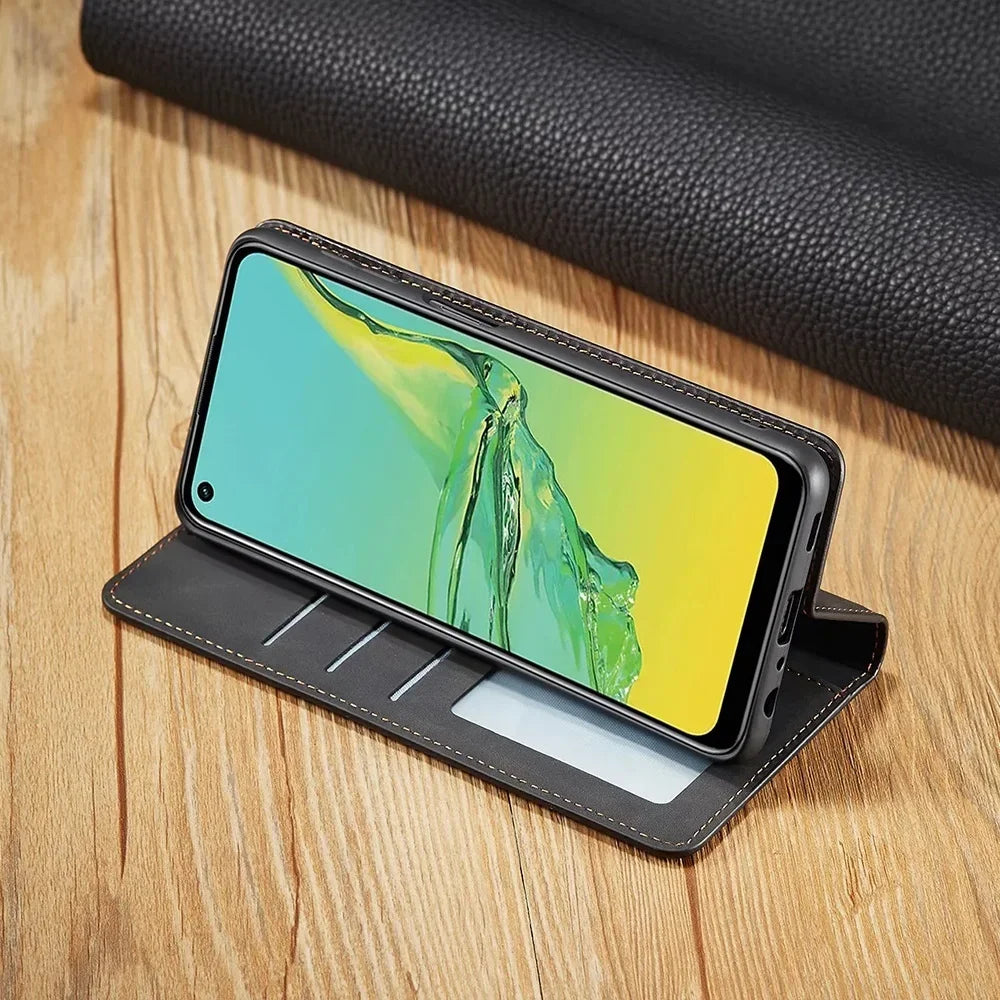 Avtoit | Samsung Case: Magnetic Leather Bag for Stylish Protection