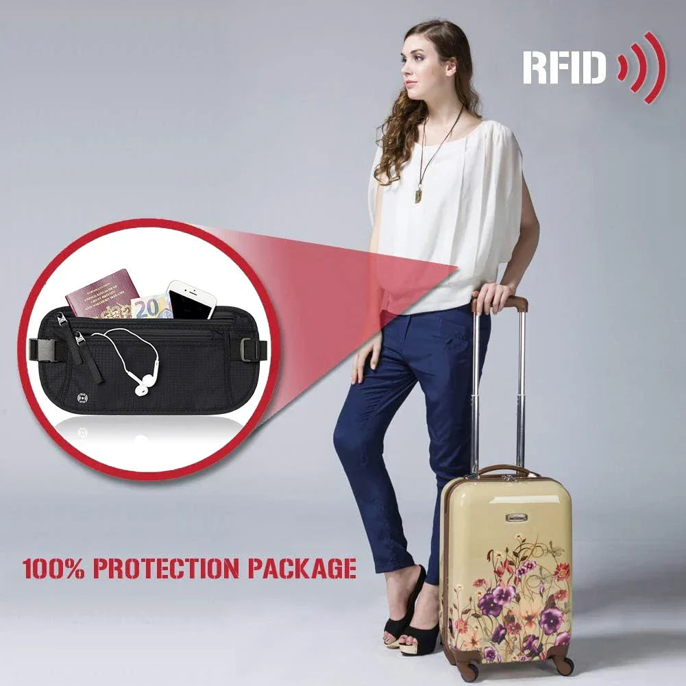 Avtoit | SafeGuard Waist Bag | RFID Protection | Adjustable & Compact for Travel