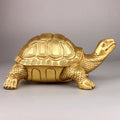 Avtoit | Brass Feng Shui Turtle Statue Lucky Animal Sculpture for Longevity Home Office Decoration Figurine Gift Study Ornament