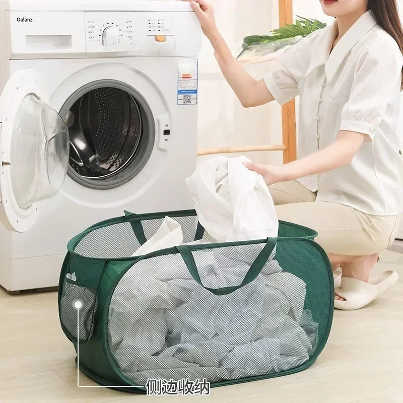 Avtoit | Foldixa Laundry Basket | Pop-Up Design & Foldable | With Side Pocket | Single or Double Variant