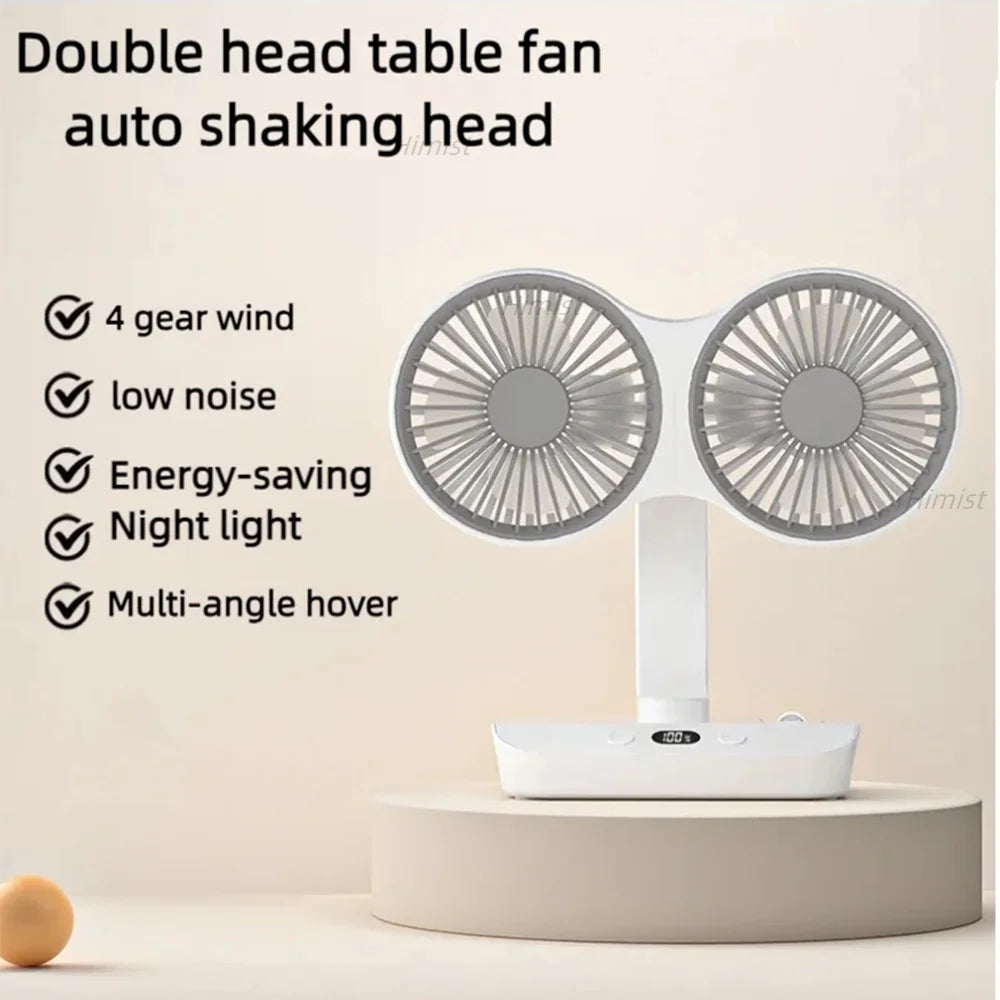 Avtoit | Lightweight Double Blades Rechargeable Travel Camp Cooler Fan