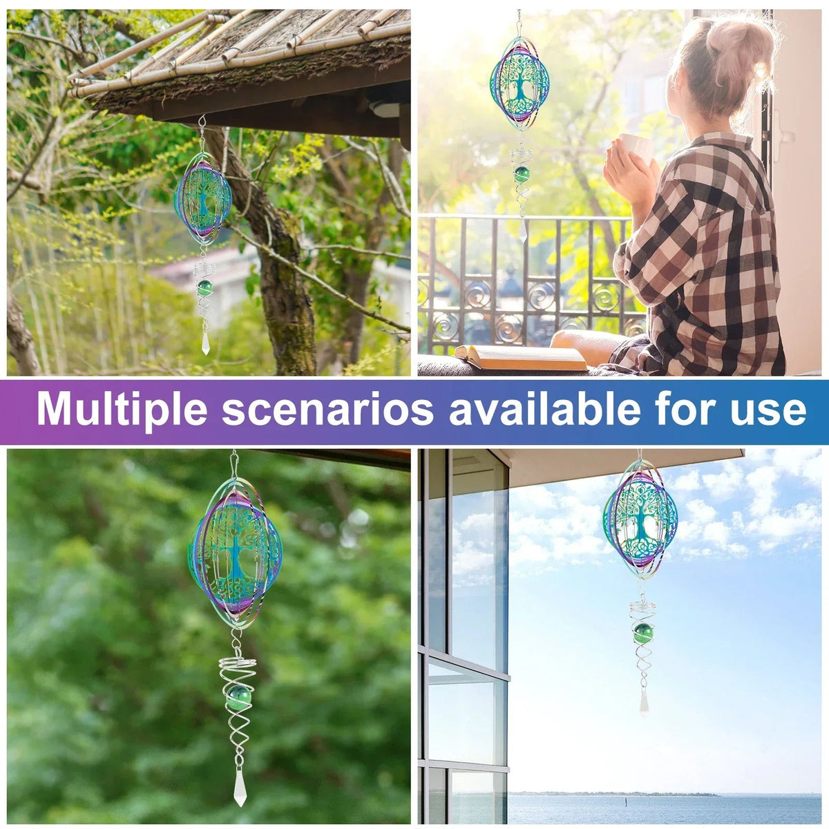 Avtoit | Stainless Steel Spiral Tail Outdoor 3D Wind Spinners