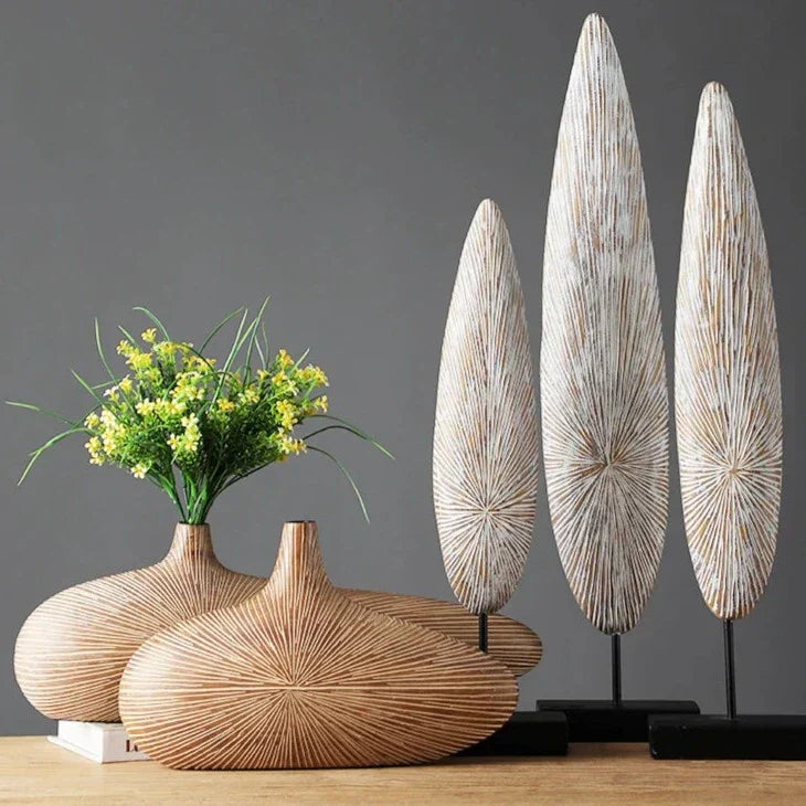 Avtoit | ClayAura Sahara Sculptured Vase | Handmade | Modern Decor for Home | Elegant Design
