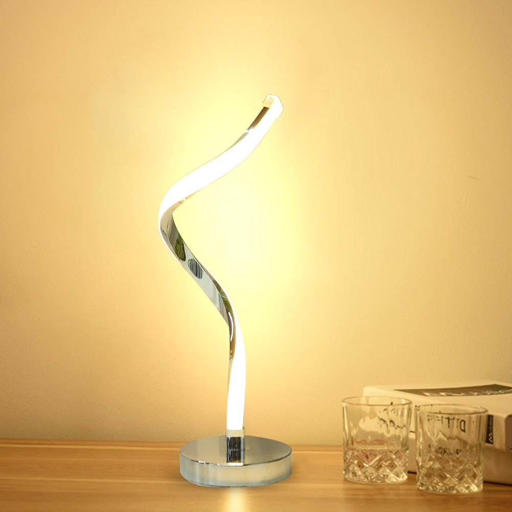 Avtoit | SpiralGlow – LED Desk Lamp with Spiral Design for Bedroom
