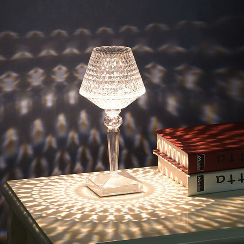 Avtoit | Diamond Glow Rechargeable Crystal Table Lamp