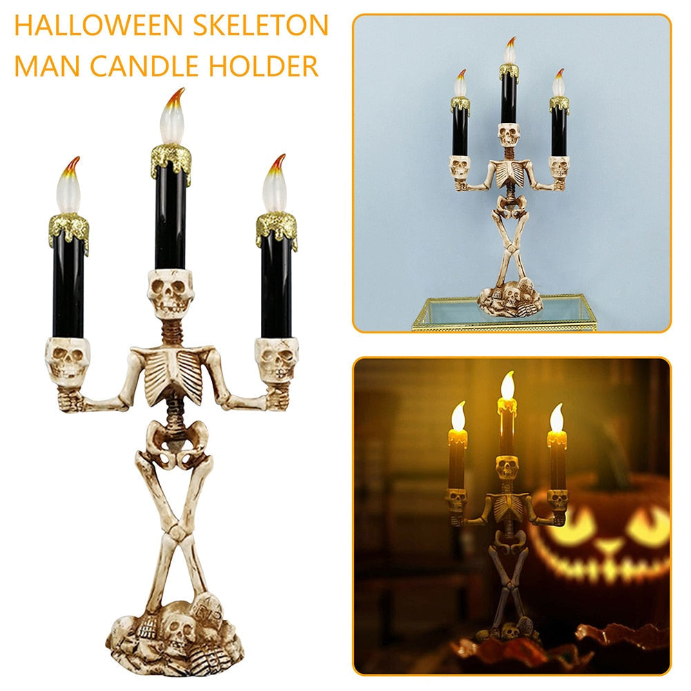 Avtoit | Scary Skeleton Halloween Candle Lights