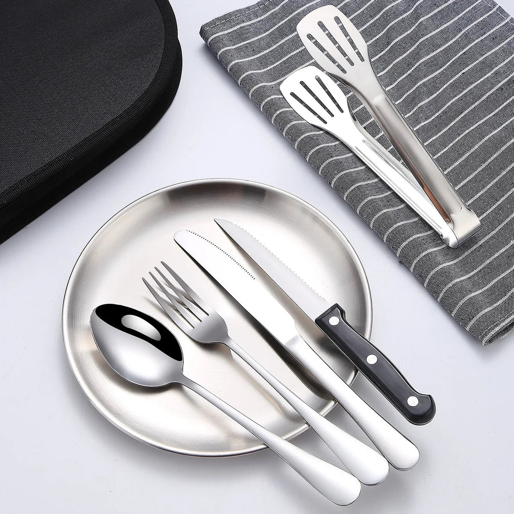 Avtoit | TrailMate Outdoor Cutlery Set | Compact & Durable 10-Piece Set | Stainless Steel for Adventures