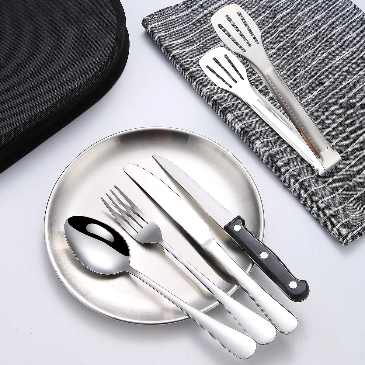 Avtoit | TrailMate Outdoor Cutlery Set | Compact & Durable 10-Piece Set | Stainless Steel for Adventures