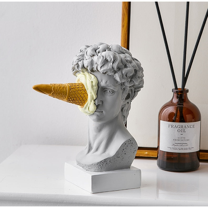 Avtoit | David Figurine with Ice Cream Home Decoration Sculpture