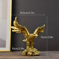 Avtoit | Resin Golden Eagle Statue Art Animal Model Collection Ornament Home Office Desk Feng Shui Decor Figures simple