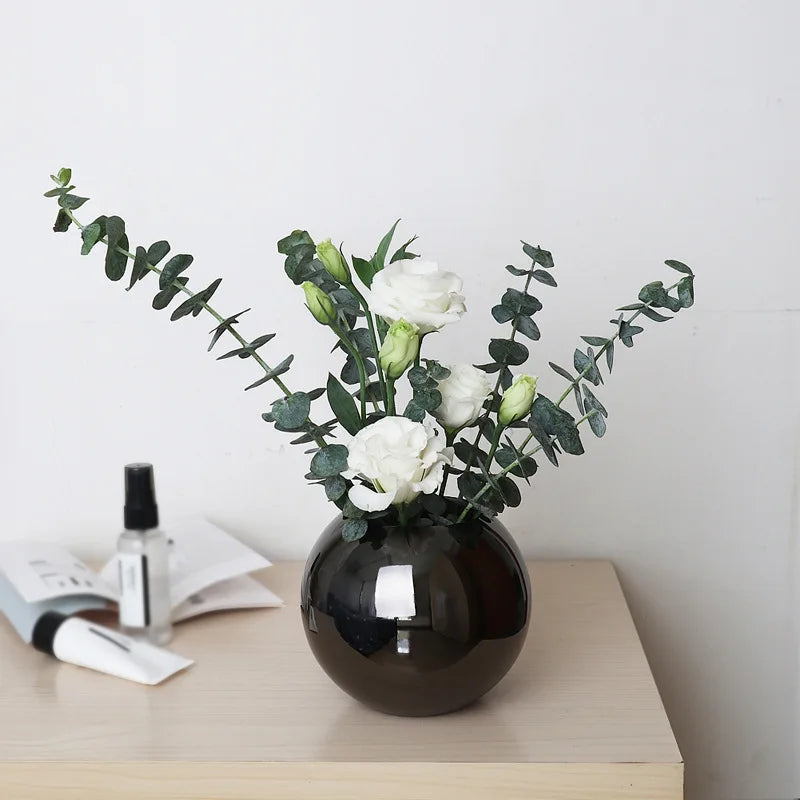 Avtoit | Stainless Steel Vase in Nordic Style Desktop Flower Pot BeFlower Pots Gold Black Rose Gold Classic Home Decoration