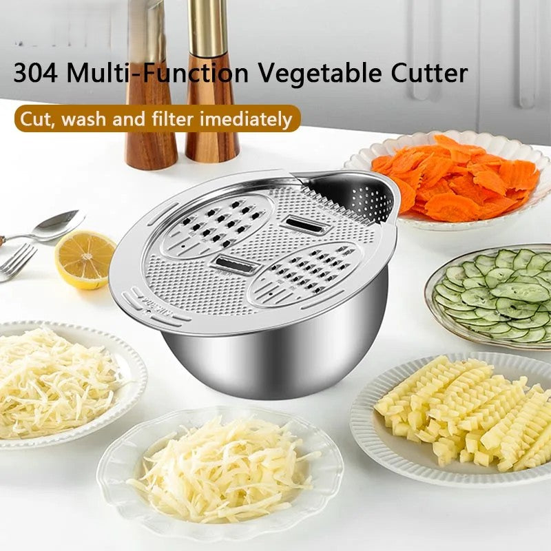 Avtoit | All-in-One Stainless Steel Kitchen Drain Slicer Bowl
