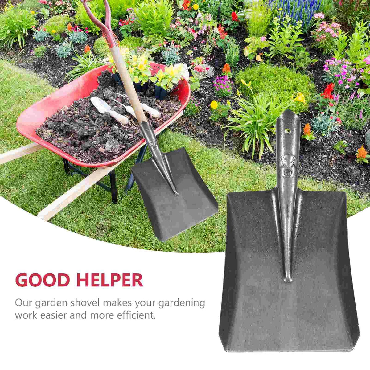 Avtoit | TerraGrip Garden Spade | Extra Robust & Handy | For Roots & Lawn Edges | Carbon Steel Rust-Free