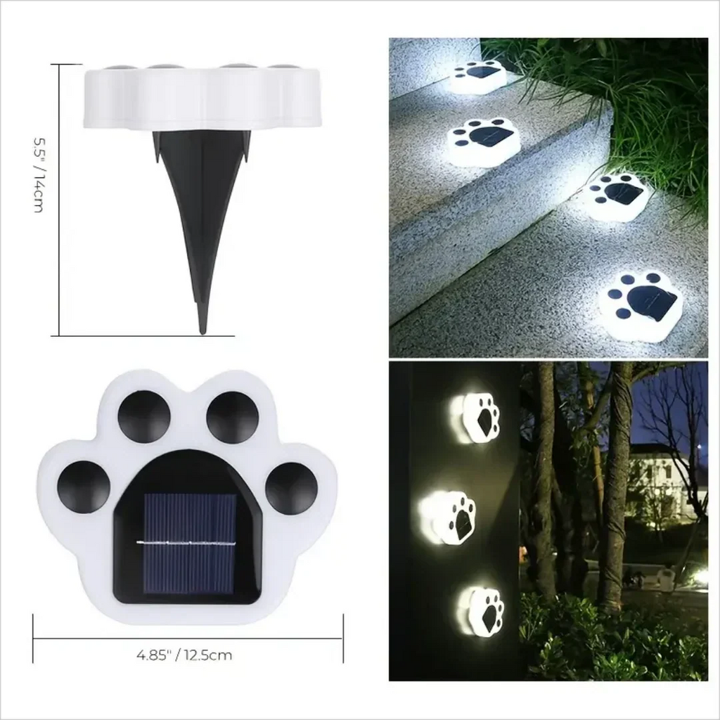 Avtoit | Glowing Paw LED Solar Pathway Outdoor Lights