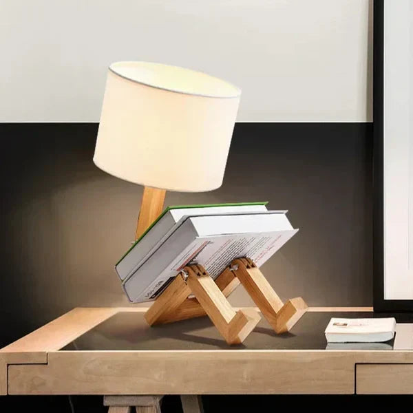 Avtoit | Wooden Table Lamp with Book Holder – Modern Design for Your Home