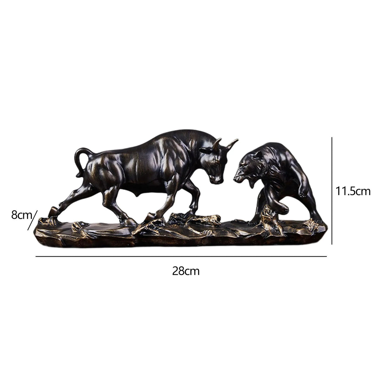 Avtoit | Feng Shui Bear and Bull Statue, Bull Figure, Collection Cow Sculptures Animal
