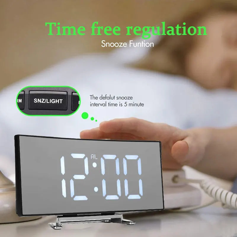 Avtoit | Curved Screen Digital Alarm Clock