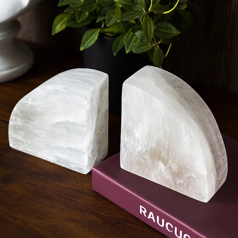 Avtoit | Onyxa White Onyx Bookend | Elegant Design | 1-piece | Luxurious Decor & Functionality