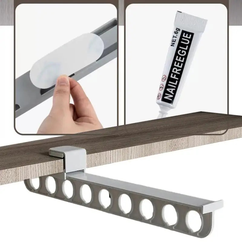 Avtoit | Retractable Wardrobe Rail Closet Organizer Hanger